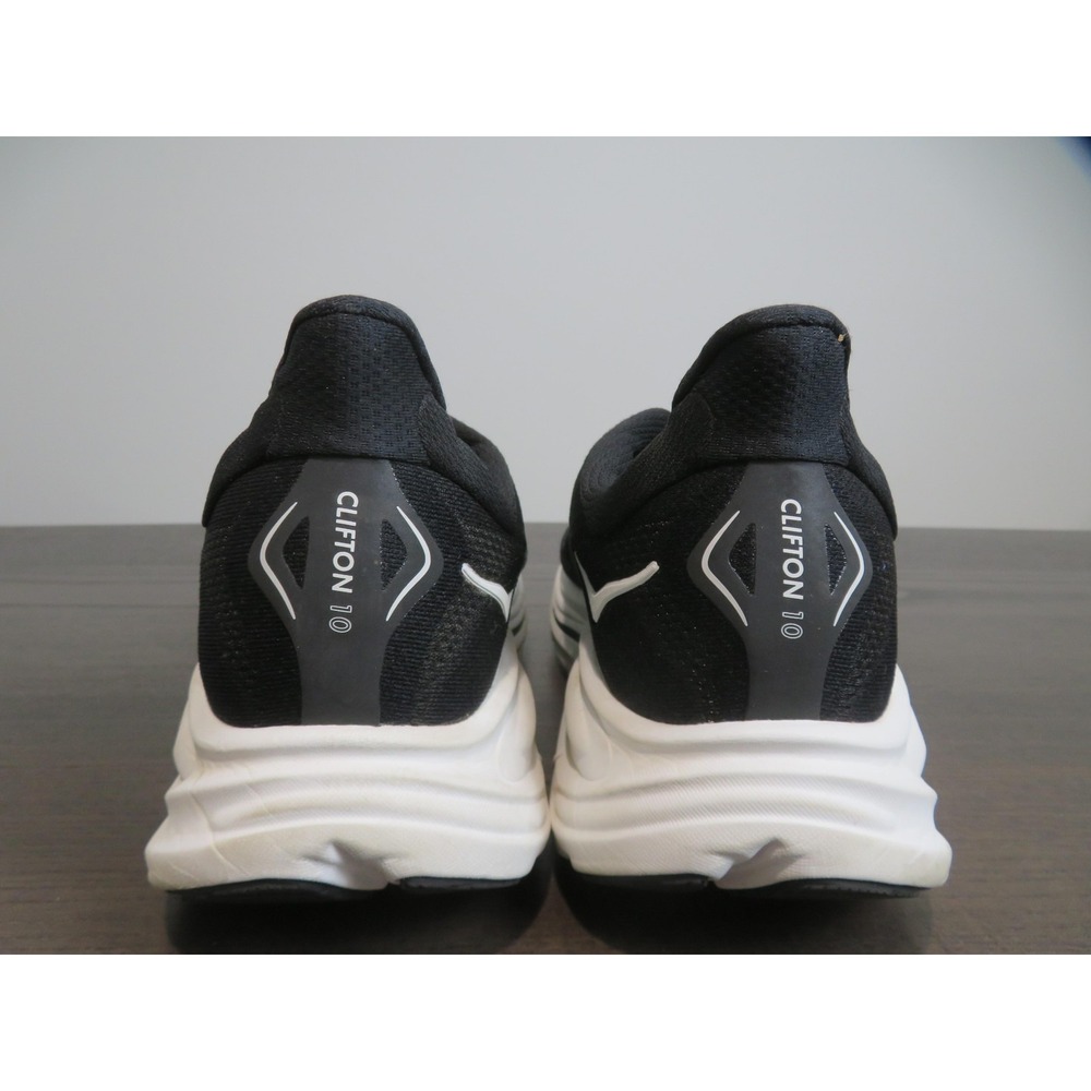 Hoka One One Clifton 10 Shoes Mens Size 14 Black Running Sneakers 1162030 BWHT - Picture 5 of 10